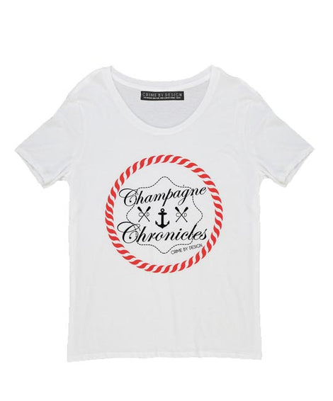 Men's Red and Black on White - Champagne Chronicles