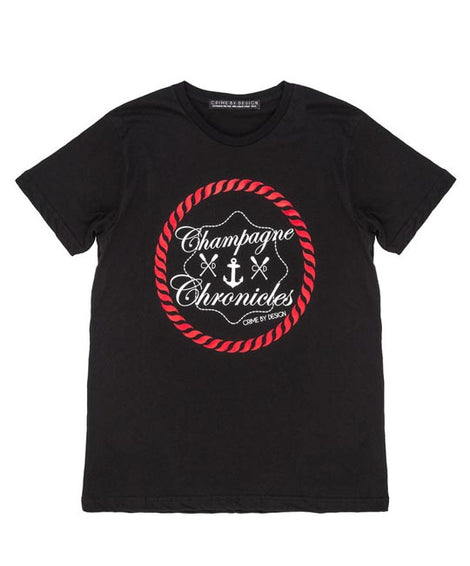 Men's Red and White on Black - Champagne Chronicles